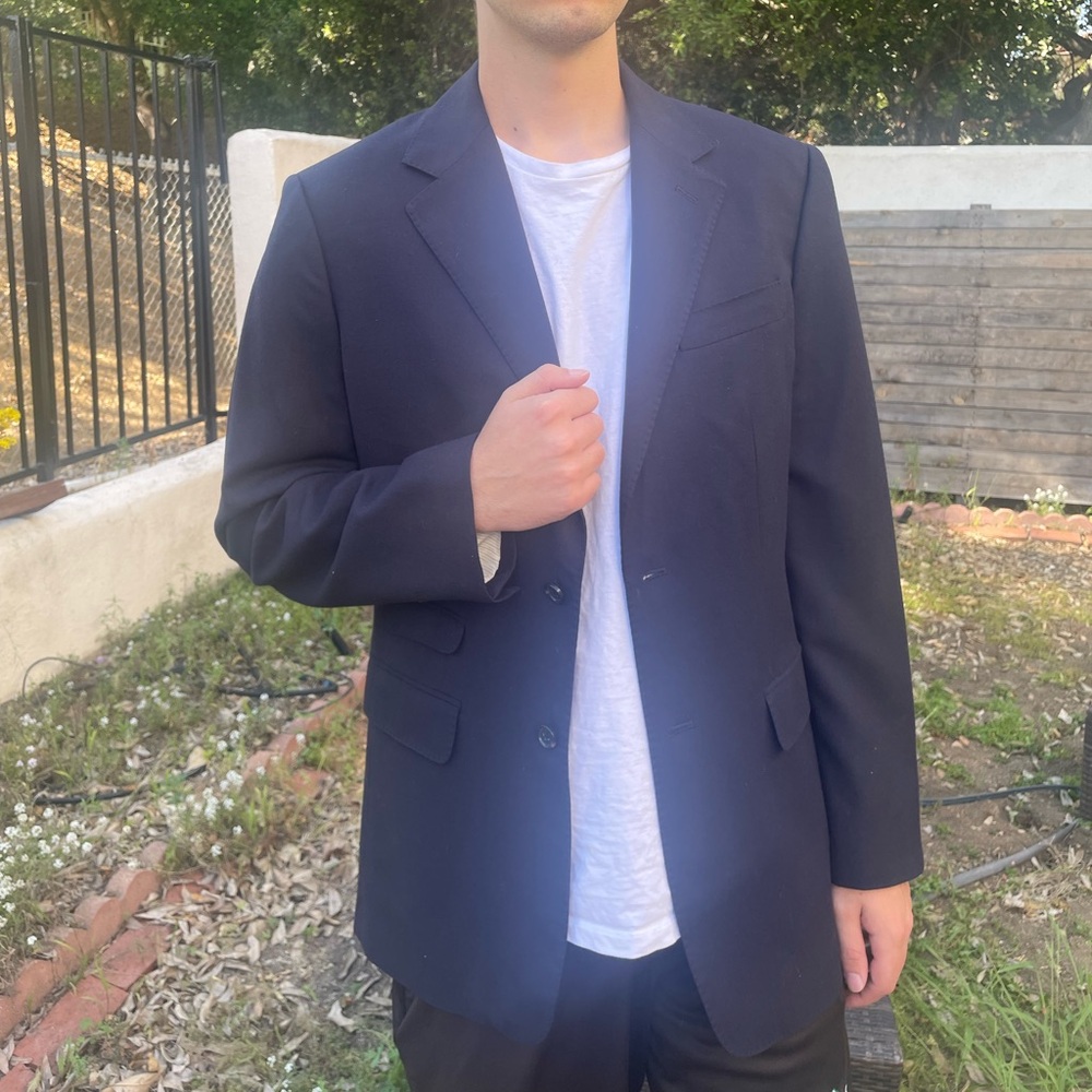 Navy Wool Blazer suit jacket